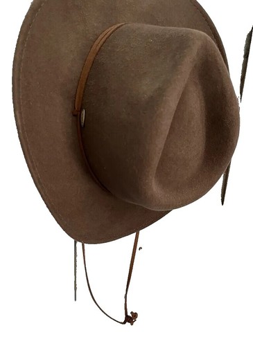 Scala Western Wool Cowboy Hat Brown Small Braided Band  display picture 1