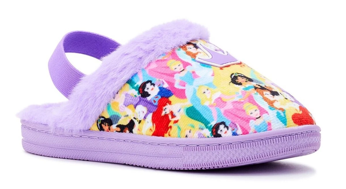 DISNEY PRINCESS BELLE Plush Rubber Bottom Slippers Toddler Size 5 6 7 8 or 9 10
