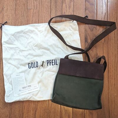 NEW Gold Pfeil Nubuck Crossbody Bag Multicolor Neutral