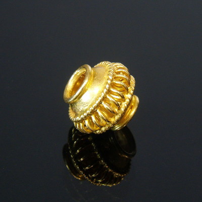 HANDMADE ANTIQUE STYLE 22K SOLID GOLD BEAD THAILAND UK