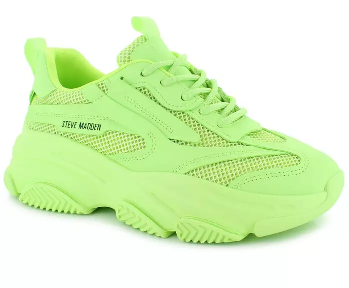 Steve Madden Possession Sneaker Lime Women's Sneakers & Athletic  Shoes NEW W/ Bx