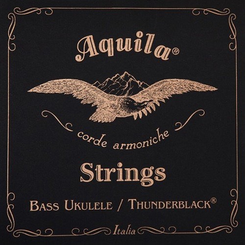 Aquila Thunder Black 4 String Bass Ukulele Strings 140U, No Finger Slip - Picture 6 of 12
