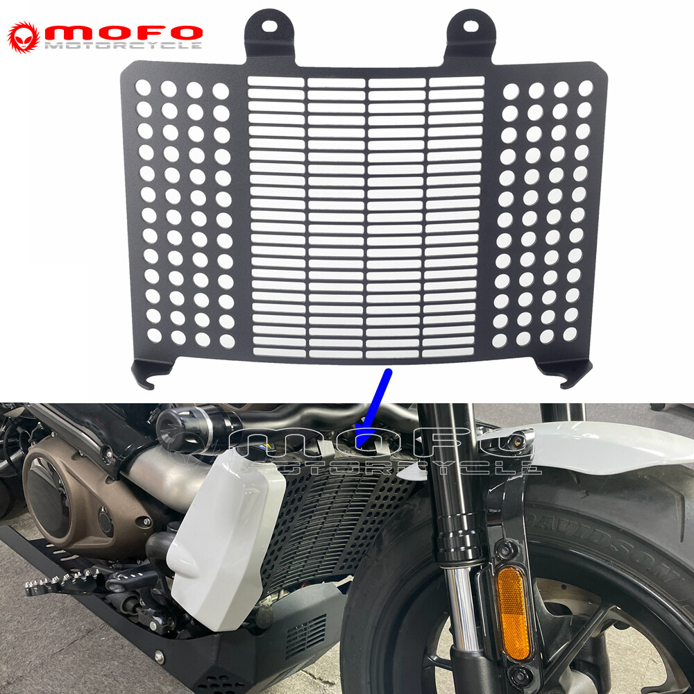 Grille De Protection Radiateur Aluminium Pour Moto Harley-Davidson Sportster S 1250 RH1250S - Noir