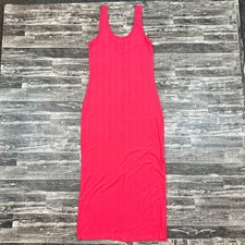 Old Navy Dress Womens size S Pink Sleeveless Stretchy Ribbed Bodycon Side Split