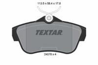 Textar 2457803 Bremsbelagset, Scheibenbremse FüR Fiat