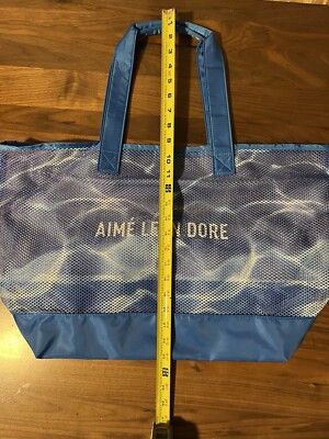 aime' leon dore メッシュトートバッグ Aime Leon Dore Aqua Print Mesh Tote Bag 