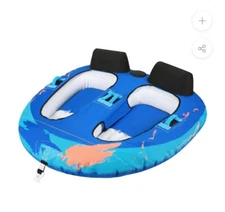 Vitalmeter Towable Tube for Boating 2 Rider for Youth Adult Model TB-GF212B