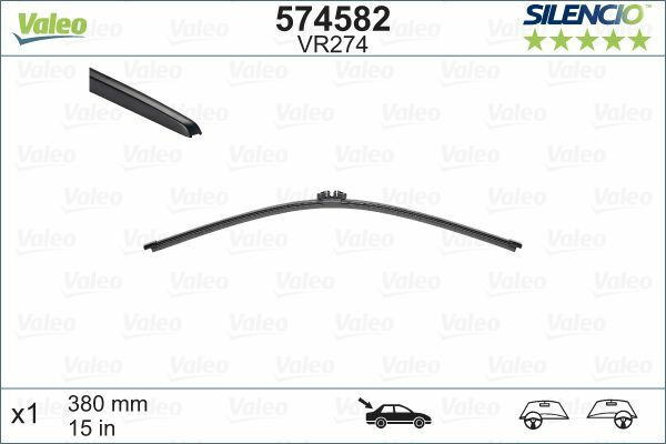 "Valeo Silencio Flache Scheibenwischer - Heck - 15 \" - FüR Audi Allroad A4 B9"-image