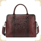 Women LUXURY LEATHER Floral Pattern Handbag Laptop Briefcase Stylish Sling Bag