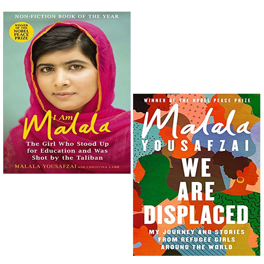 Malala Yousafzai Collection 2 Books Set We Are Displaced and I Am Malala NEW