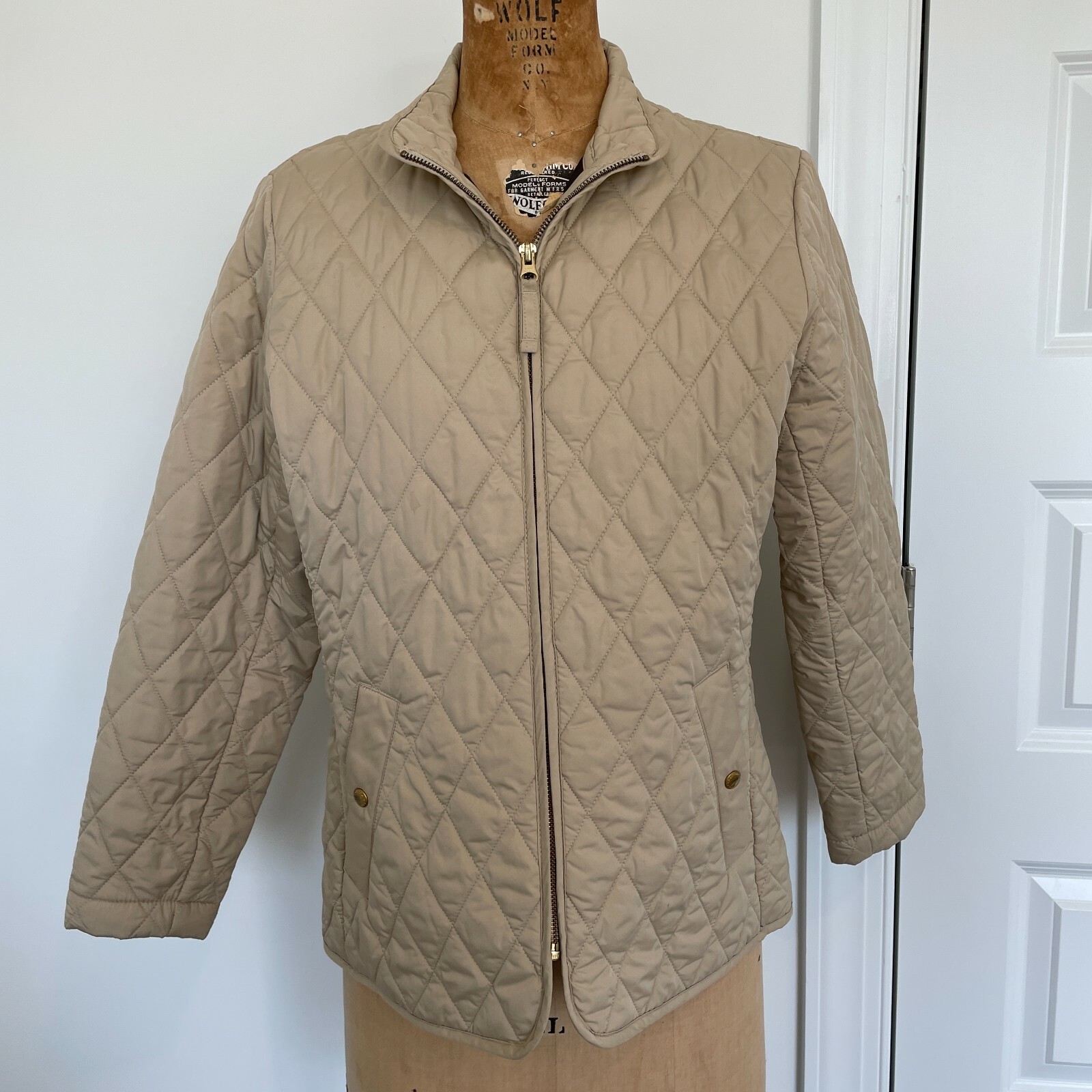 Lands End Quilted Barn Jacket Womens 