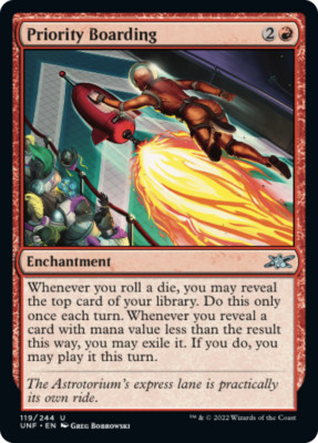 PRIORITY BOARDING x4 mtg NM-M Unfinity 4 Unc