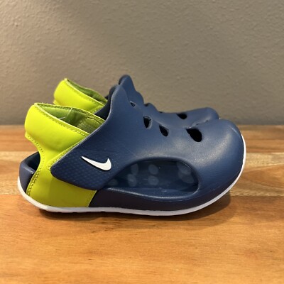 Nike Sunray Protect DH9465-402 Navy Blue/Green NEW Kids Size 9C