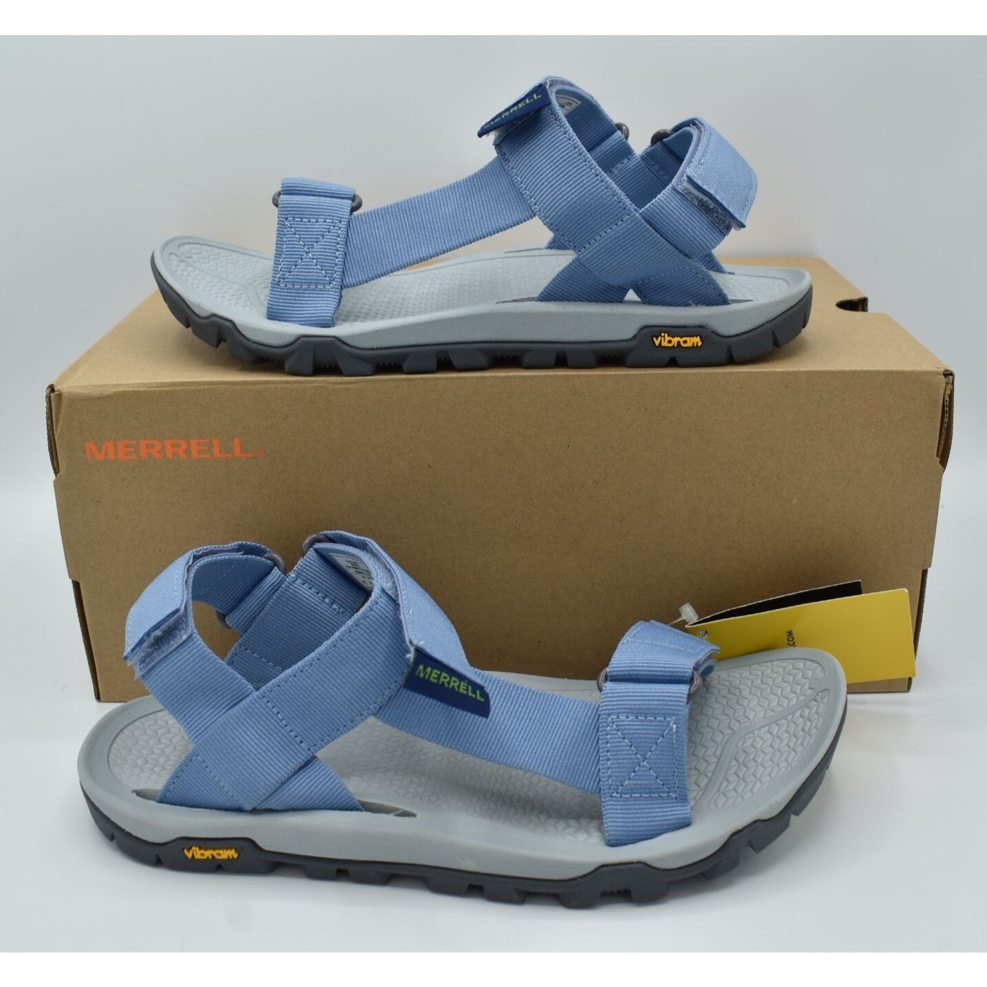 Sandali scarpe Merrell donna taglia 8 frangiflutti stonewash blu cinturino