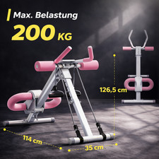 Bauchmuskel Trainer verstellbar klappbar Heimtrainer Core Fitness Gerät