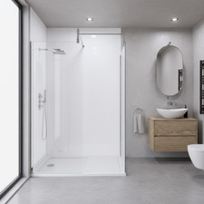 10mm White Gloss PVC Shower Panel | 1000mm x 2400mm | Waterproof Wall Cladding