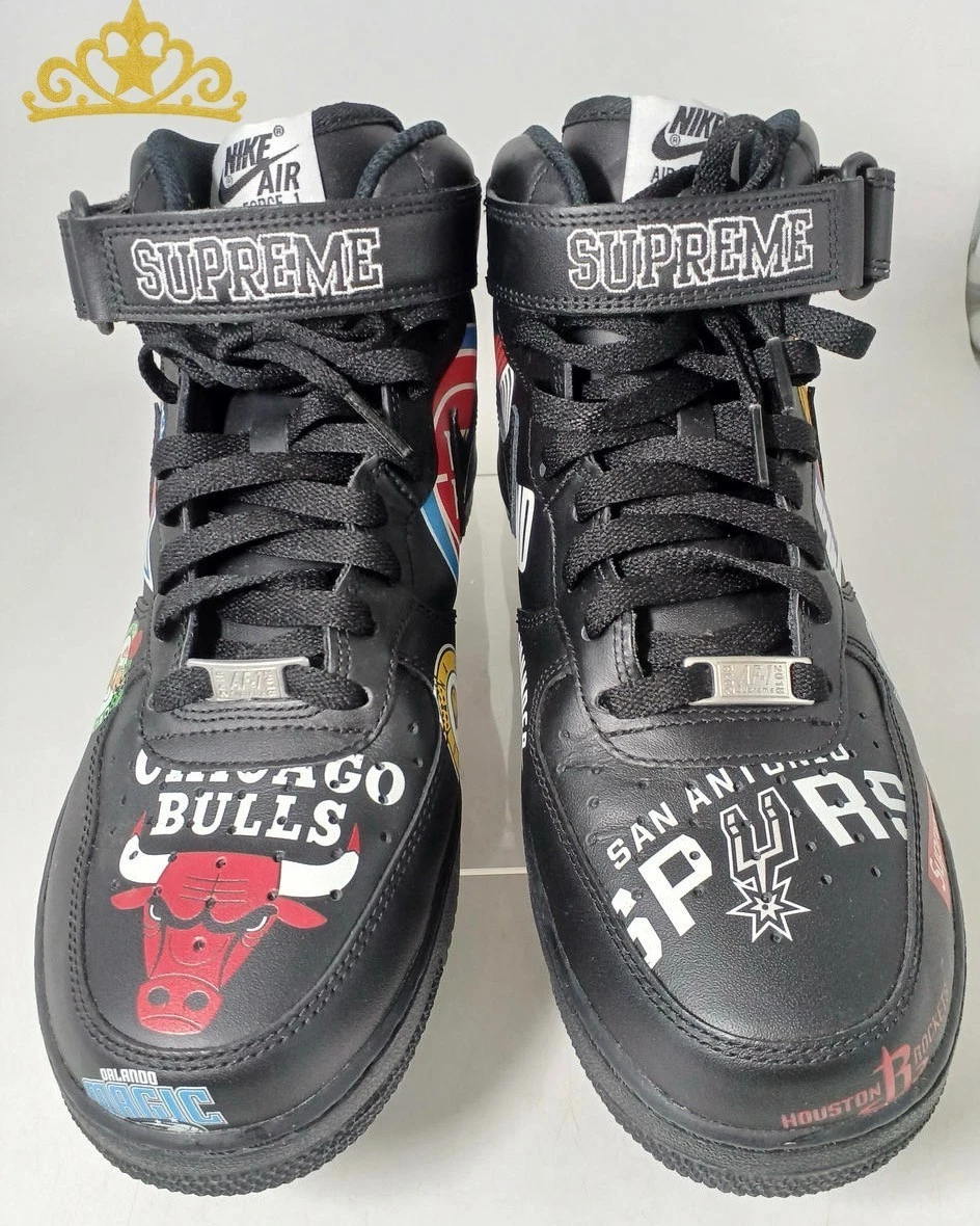 Nike Supreme x NBA x Air Force 1 07 Mid Black | eBay
