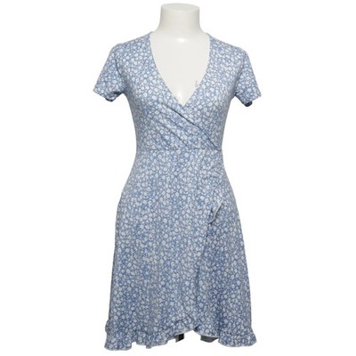 House Brand, Wickelkleid, Größe: S, Blau/Weiß, Elasthan/Polyester, Blumen #FZZ