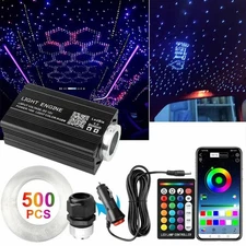 500PC Car Home Headliner Star Light Kit Roof Twinkle Ceiling Lights Fiber Optic