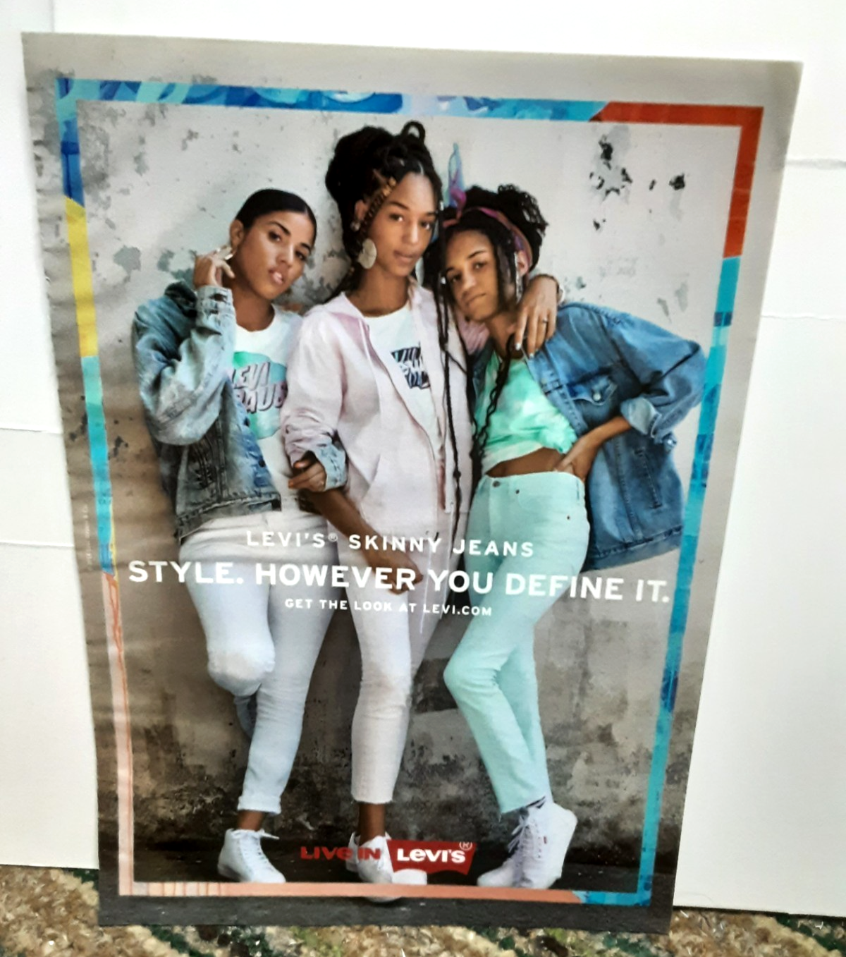 2018 Levi’s Print Ad Skinny Jeans Style Fashion Trio Urban Denim Look ...