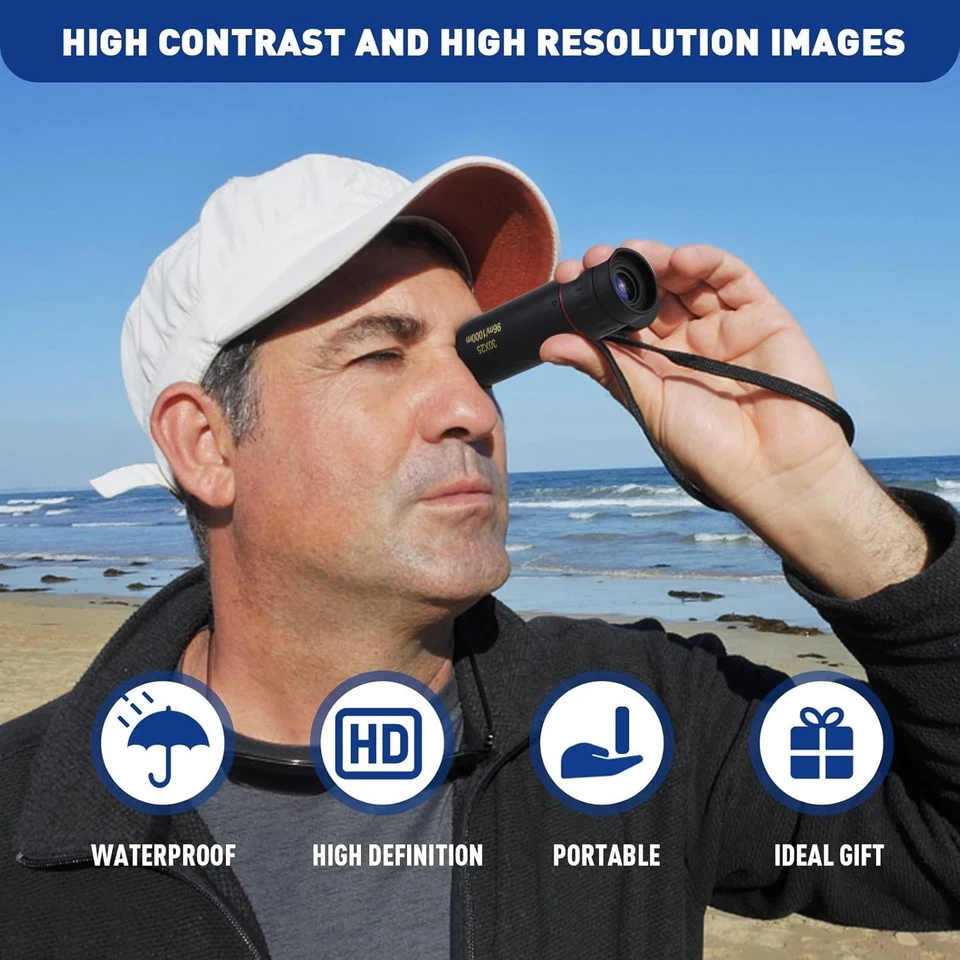 Compact 30x25 HD Monocular Telescope – Durable & Waterproof for All Adventures - Image 4 of 4