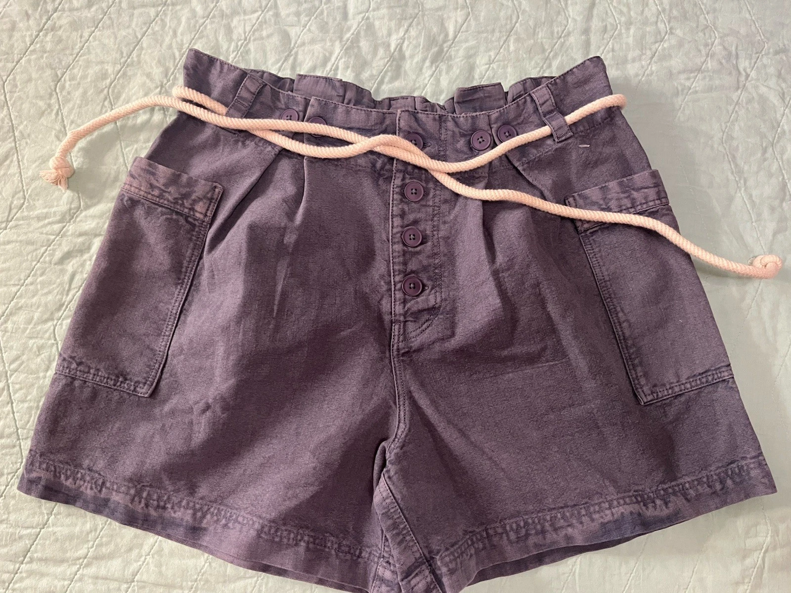 Free People Shorts Linen Blend Shorts Size S New Without Tags High Waisted