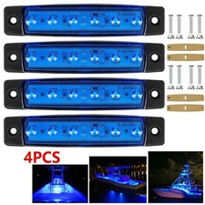 4pcs Blue Led Marine Boat Lights Waterproof Stern Transom Light 4pcs Blue Led Marine Boat Lights Waterproof Stern Transom Light
