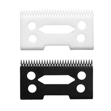 Professional Hair Clipper Replacement Ceramic Blades, 2 Holes Precision Adjus...