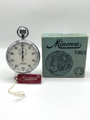 Minerva Timer Swiss Stopwatch With Tag And Box