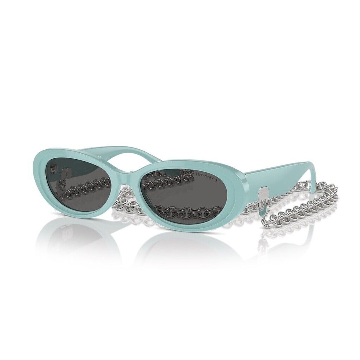 TIFFANY TF4221 8388S4 Tiffany Blue Silver Chain Grey Lens 