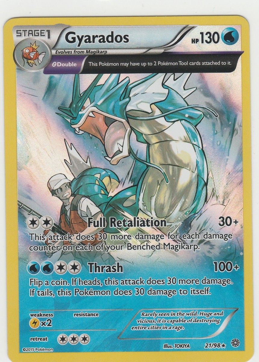Pokemon Gyarados (21) Holo Rare XY - Ancient Origins 2015 21/98 NM