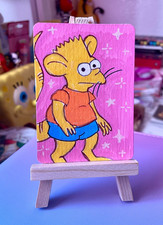 ACEO original art card drawing the rat boy  2.5x3.5 inches