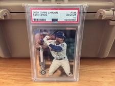 2020 Kyle Lewis Topps Chrome Rookie Card #186 PSA 10 GEM MINT.. rookie card picture