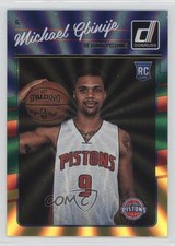 2016 Panini Donruss Rookies Green & Yellow Holo Laser Michael Gbinije #188 0a1