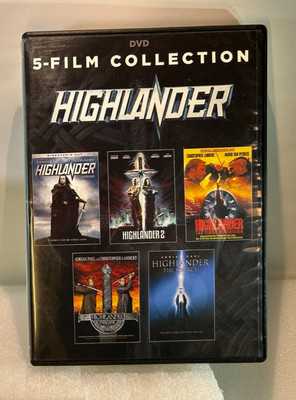 Highlander: 5-Film Collection (DVD, 2017) 2-Disc Set EXTRA RARE W/ Case Tested