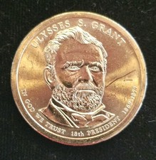 Blazing  BU 2011 P - Ulysses S. Grant $1 One Dollar  Coin - 18th President