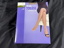 ✅New ✅Hanes Toeless Control Top Pantyhose ✅Natural ✅Size CD