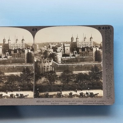 London Stereoview um 1895 Echtfoto England Tower of London Royal Prison