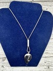 Vintage Givenchy Silvertone Reversible Leaf Necklace — photo 1