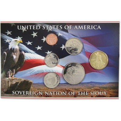 #ad #ad 2014 Oglala Sioux Sovereign Nation Native American Uncirculated Coin Set $24.99