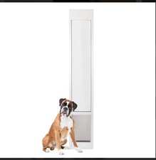 PetSafe Sliding Glass Pet Door, Large White Aluminum Frame