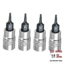 Pcs Torx Bit Socket S2 Steel Star Head 1/4" Drive T7 4