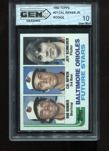 Cal Ripken Jr. Rookie 1982 Topps #21 RC Card HOF Baltimore Orioles GEM MINT 10