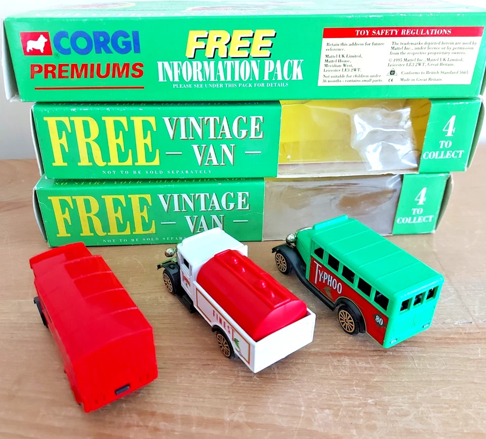 THREE Corgi Matchbox Vintage Van diecast models, in Typhoo Tea boxes. — 第 4/4 张图片