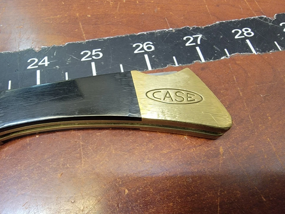 Navaja de bolsillo Case XX USA 58L SS plegable con cierre trasero con estuche de cuero. Foto 3 de 4