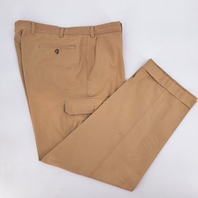 Maus & Hoffman Cargo Trousers Mens 38x29 100% Cotton Tan Made in Germany Cuffed