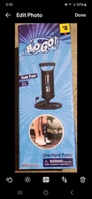 H2OGO Bestway Manual Air Inflation Hand Pump New 12” Tall 3 Valve Adaptors NIB