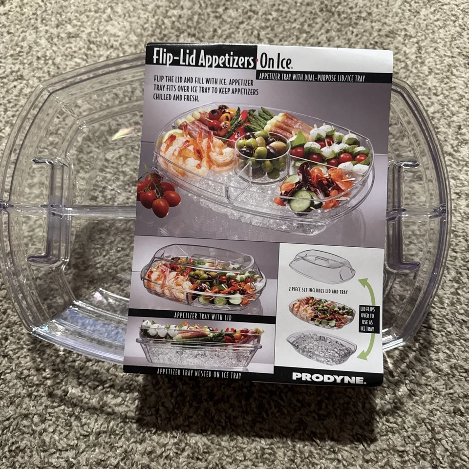 Prodyne Appetizers on Ice w/Lids, 5 Compartments NWT - Image 2 of 4