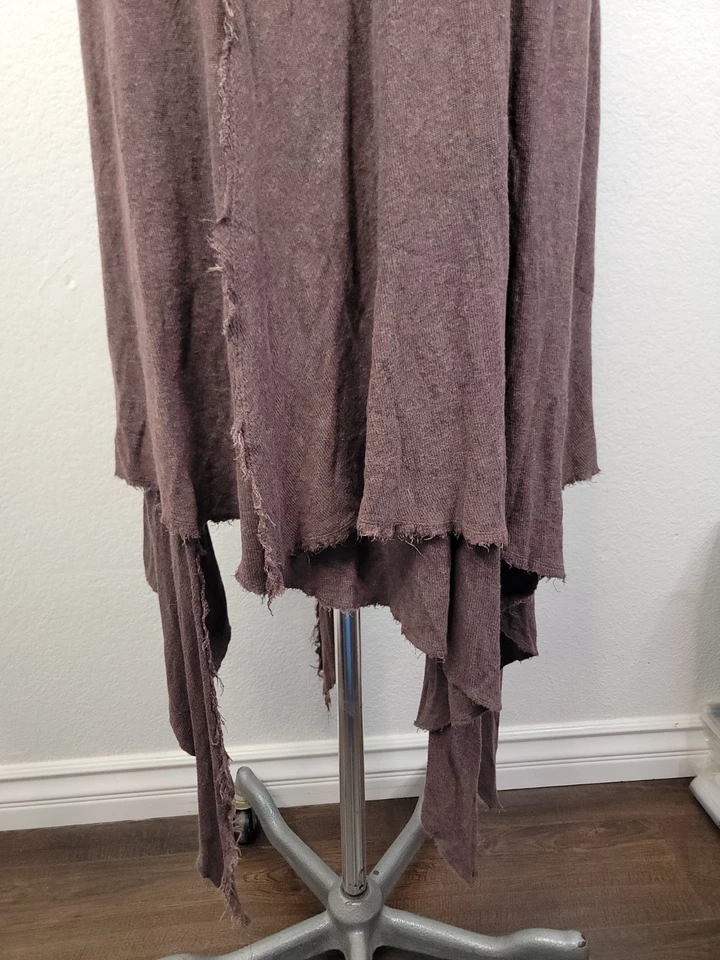 Bordeaux Handkerchief Skirt Womens SZ Medium Brown Gray Asymmetric Boho - Image 3 of 4