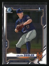 Calvin Ziegler 2021 Bowman Draft Chrome #BDC-123  Baseball Card